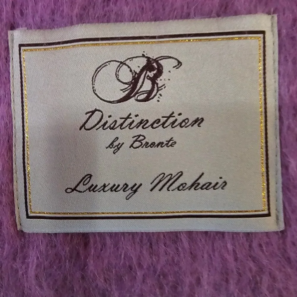 Distinction by Bronte Moon Purple Luxury Mohair Throw 54x72 in